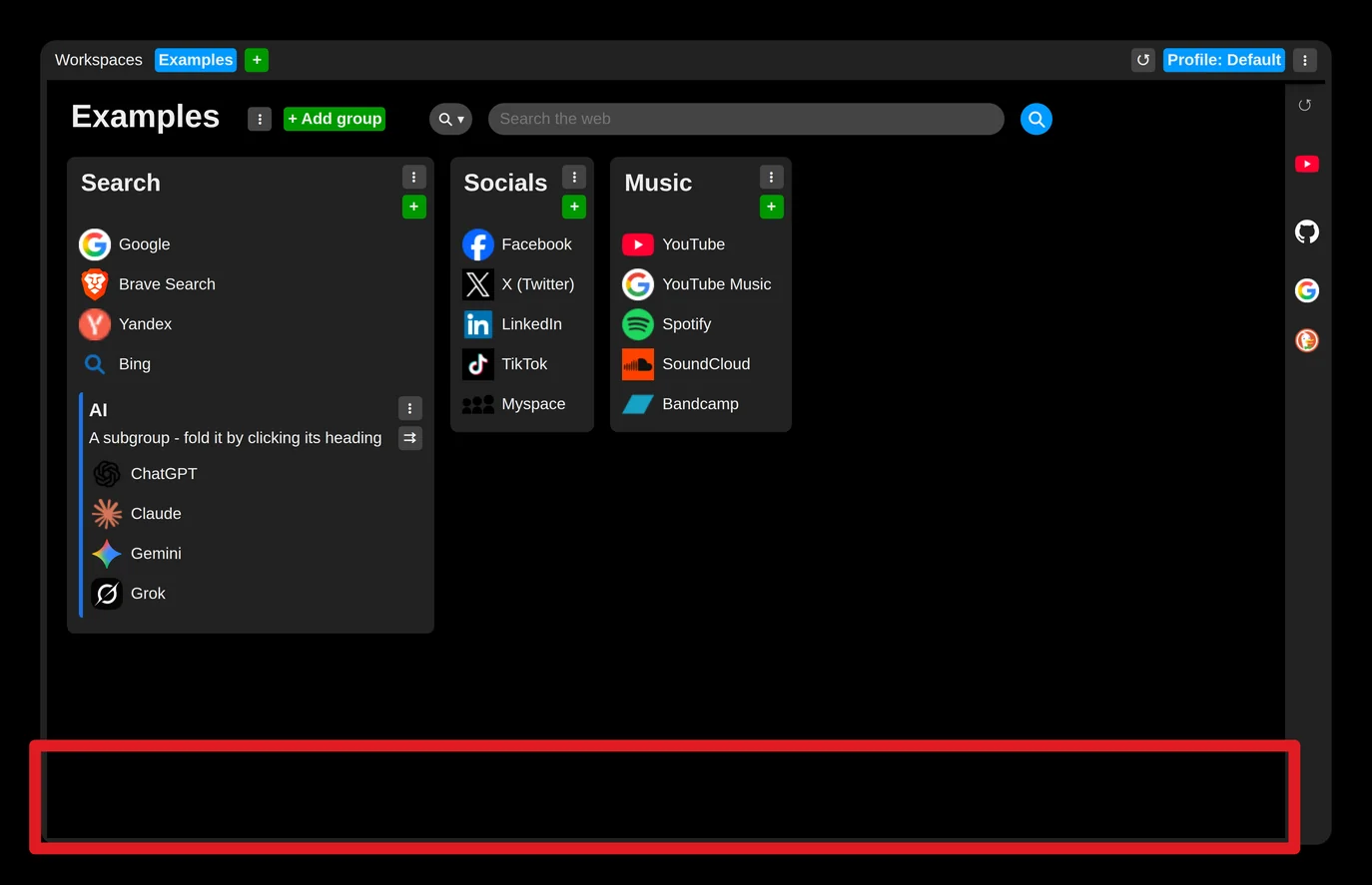 The new tab without the ads banner