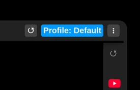 The current profile button