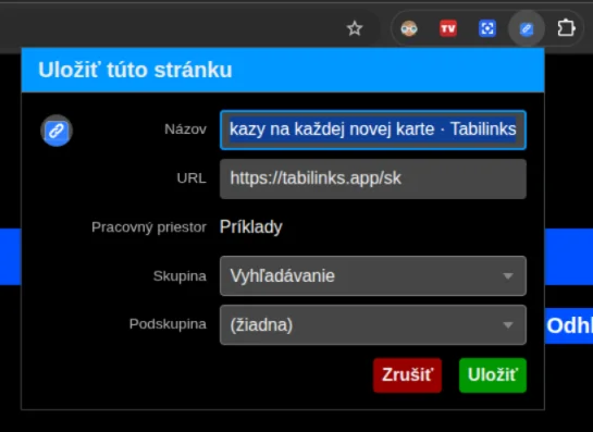 The standard save dialog